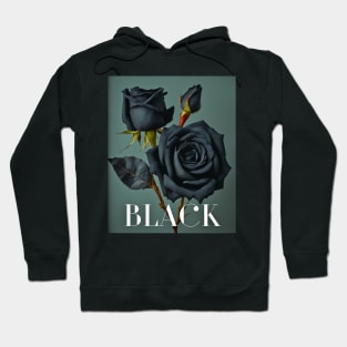 BLACK ROSES AESTHETIC REALISTIC ROSES Hoodie